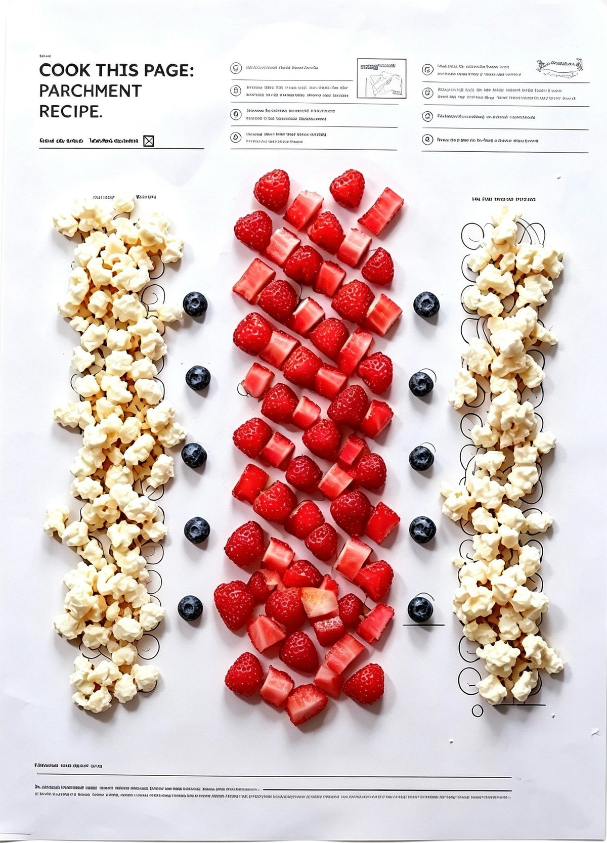 Recipe‑Printed Baking Paper Convenient Home Oven Cooking Sheet