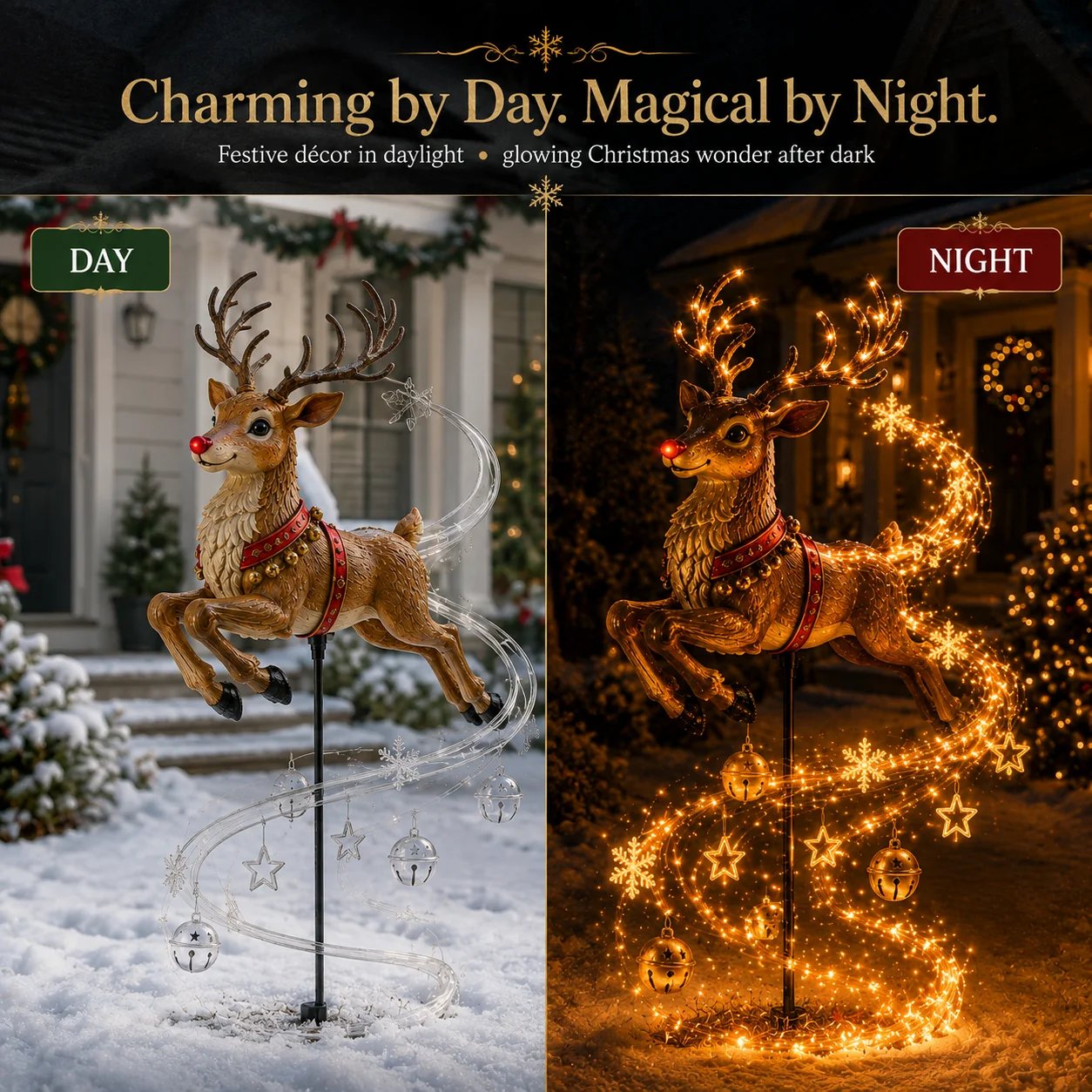 🎅Christmas Early Discount 50% Off🎄✨Christmas Magic Garden Collection - Transform Your Yard Into A Winter Wonderland With Enchanted Flowing Lights（31.5 inch）