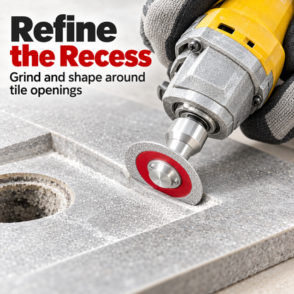 💎 50mm Diamond Tile Cutting Grinding Disc | Compact Diamond Saw Blade for Angle Grinder, Tile Recess Trimming & Drain Opening Shaping