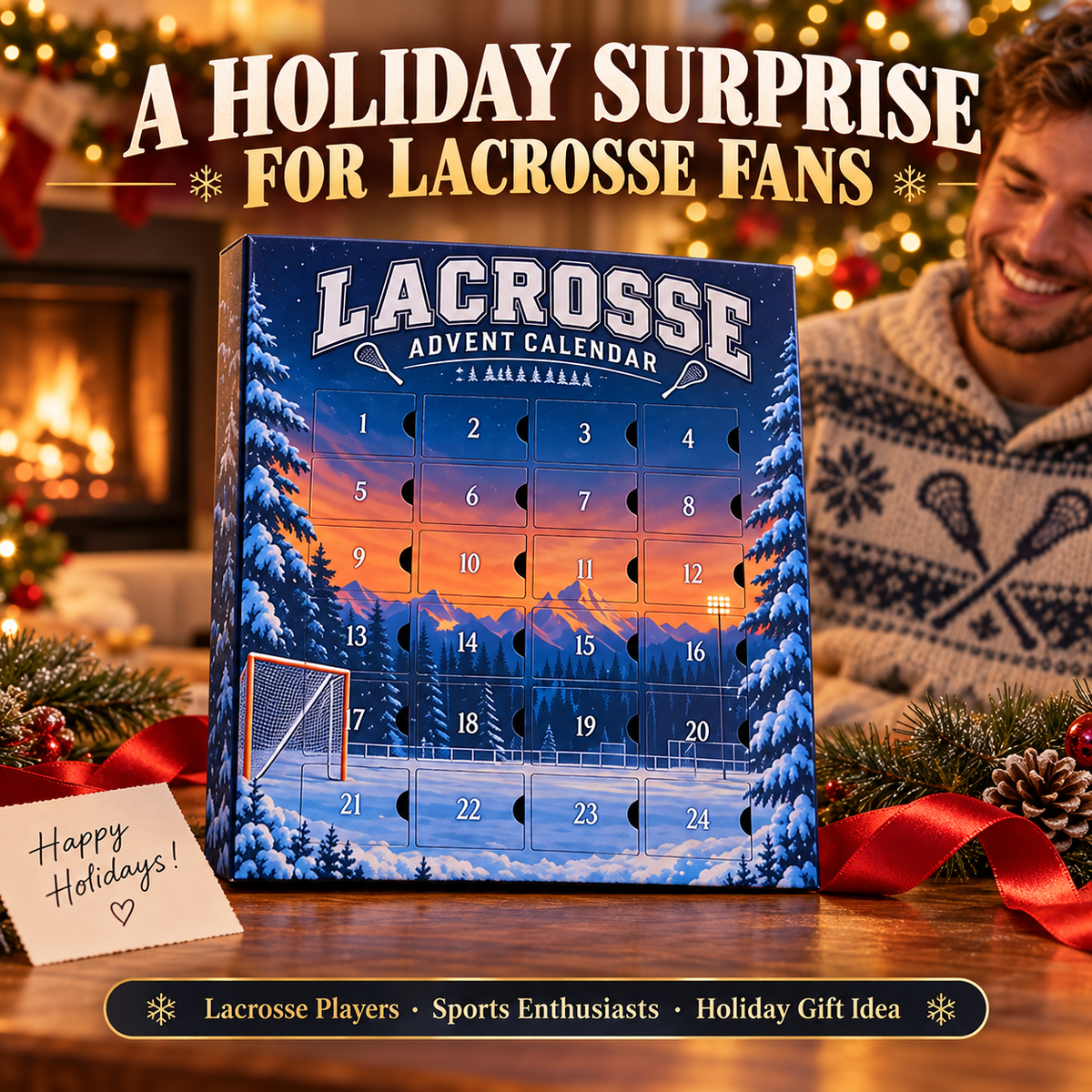 🥍🎄 Lacrosse Christmas Countdown – 24-Day Advent Calendar for Lacrosse Fans