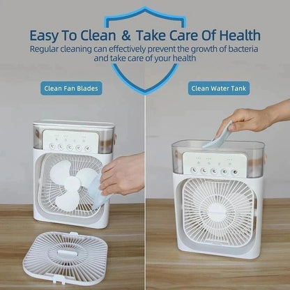 3-Speed Portable Misting Cooler Desk Fan