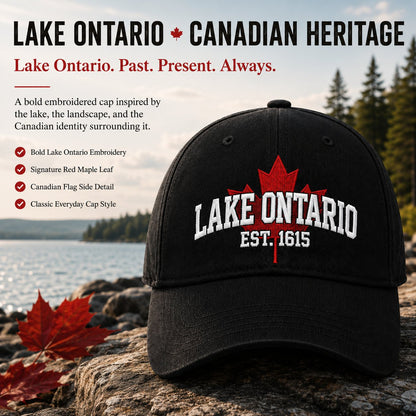 🔥LAST DAY 50% OFF -- 🍁Lake Ontario Forever – Heritage Embroidered Cap (🧢100% Cotton)