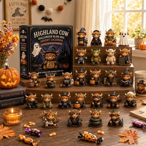 2026 Highland Cow Halloween Countdown Calendar — 24 Days of Spooky Surprises