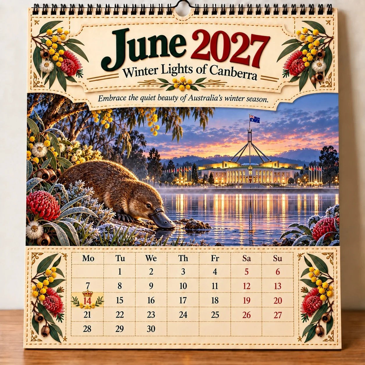 🔥🦘- 2027 Australia 125th Anniversary Wall Calendar 🐨
