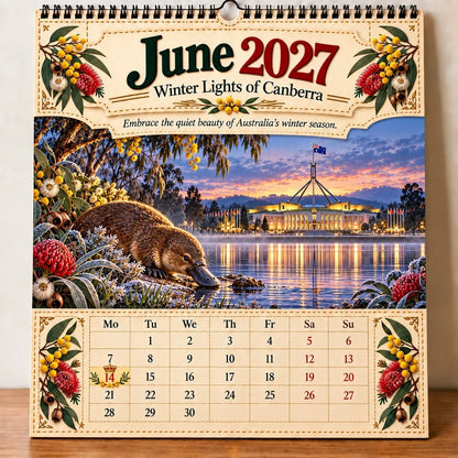 🔥🦘- 2027 Australia 125th Anniversary Wall Calendar 🐨
