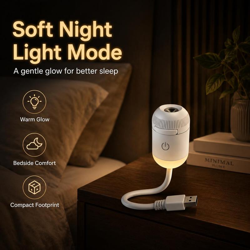 USB Star Projector Lamp, Galaxy Projection & Bedside Night Light🌌