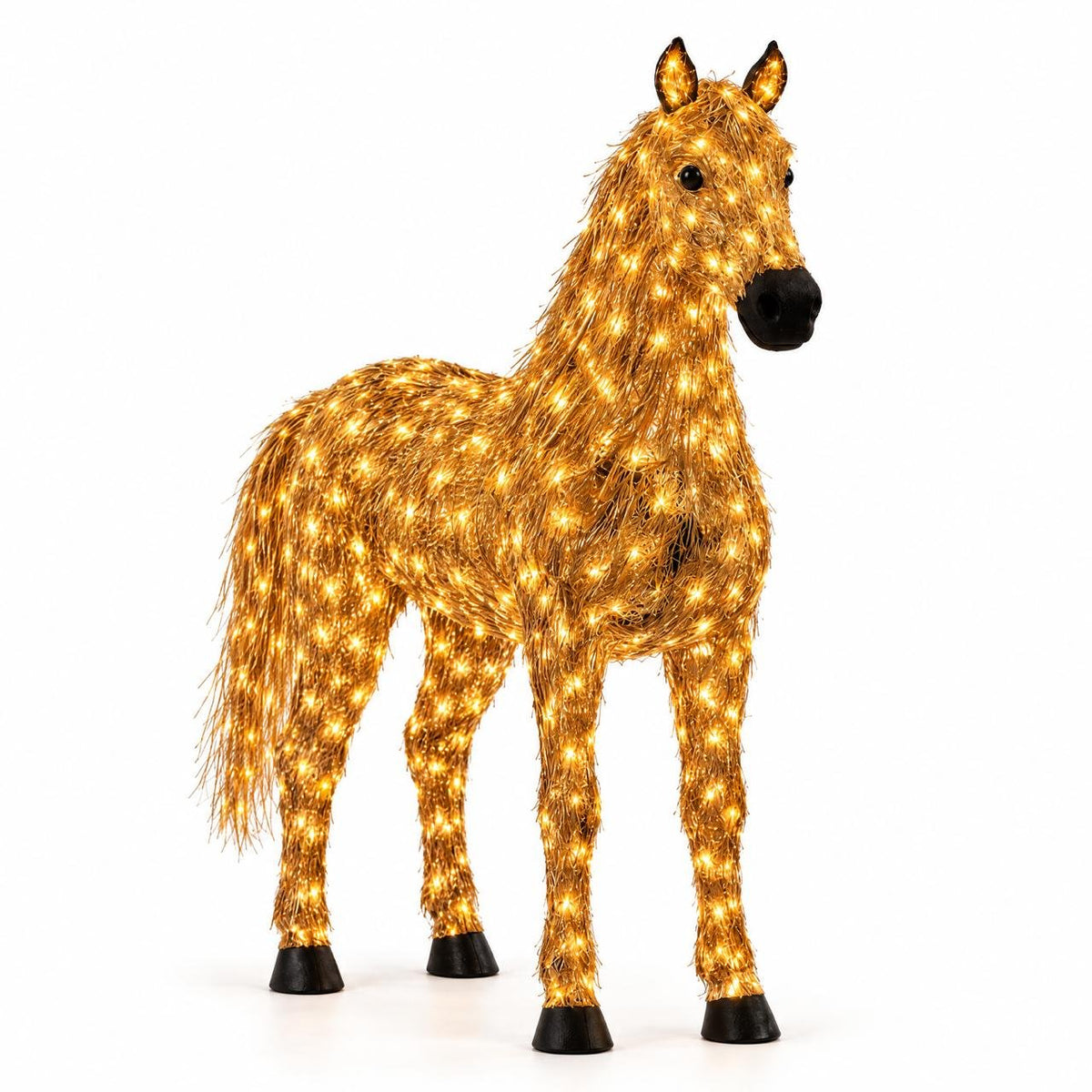 Double-Lighted Horse Christmas Set.
