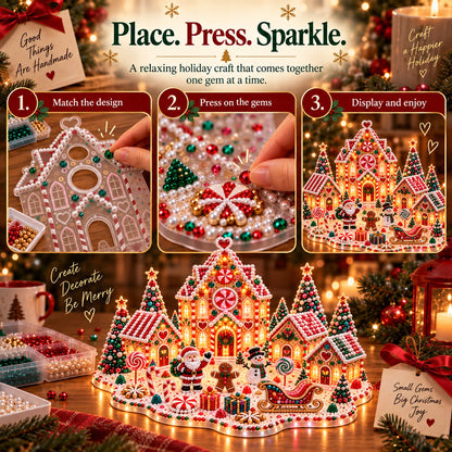 ✨🔥Magical Christmas Village 3D Gem Art DIY Kit
