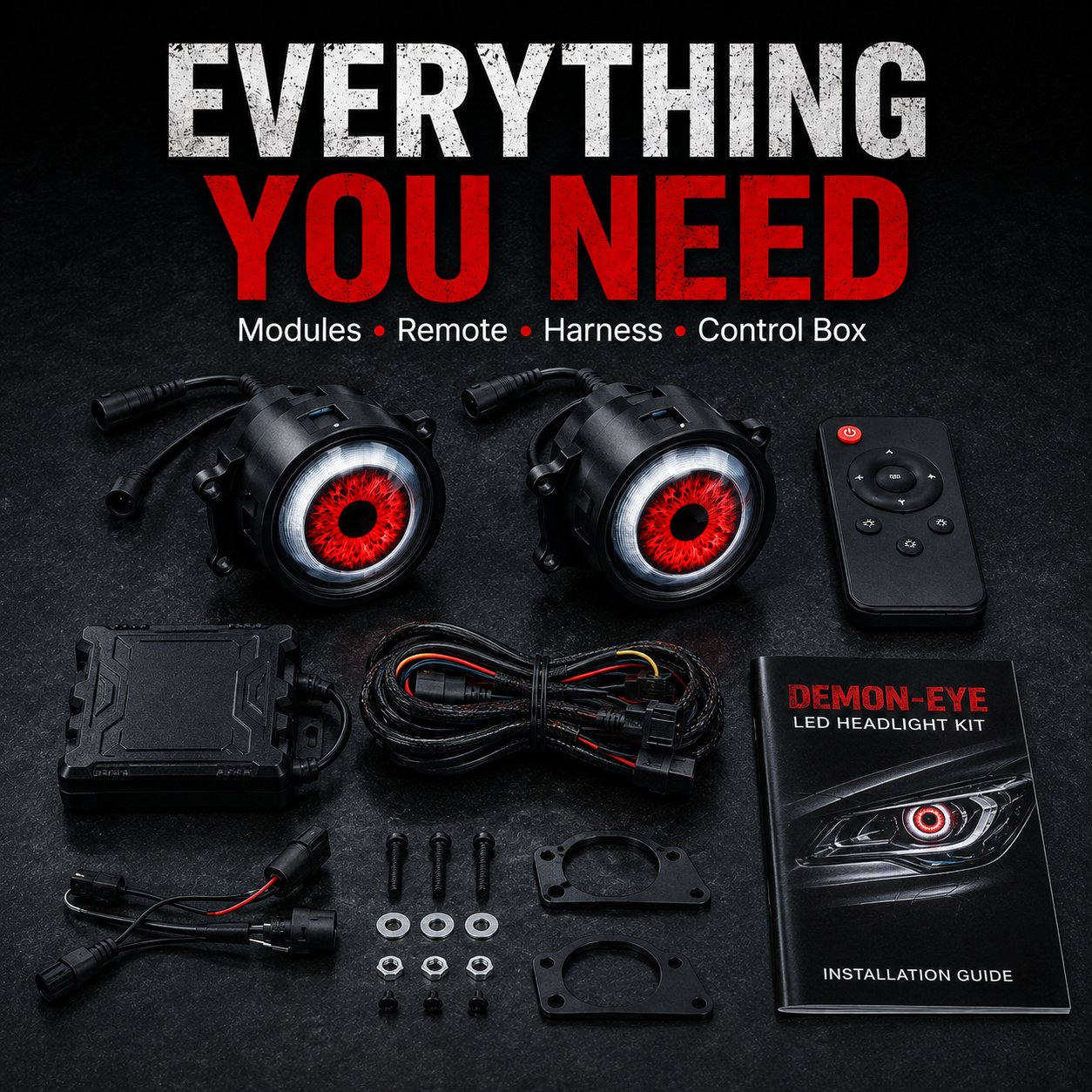 TYIIPLUS™ Demon-Eye LED Headlight Kit-2 pcs