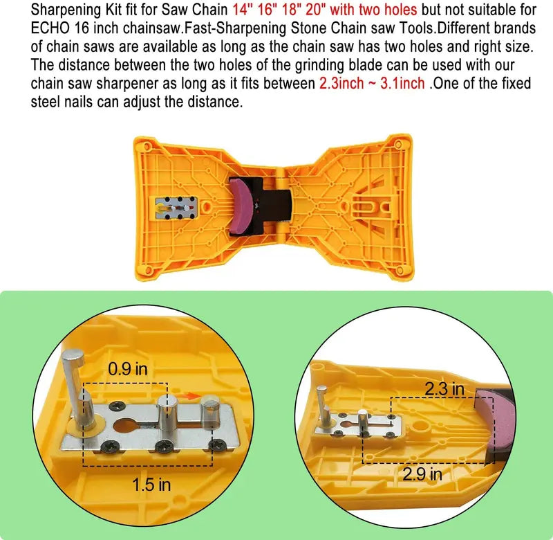 🔧🌲 Portable Chainsaw Chain Sharpener | Fast Bar-Mount Sharpening Tool for 14"–20" Chainsaws