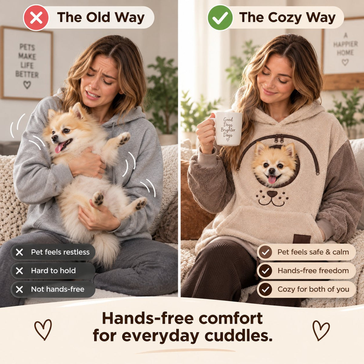🐾Cozy Pet Carrier Hoodie — Built-In Pouch for Cats & Small Dogs