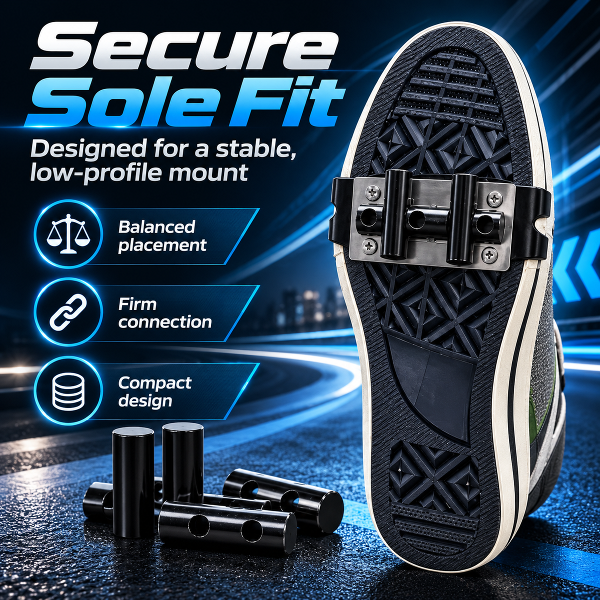 👟 Street-Ready Sole Attachment Kit – Removable Metal Shoe Hardware Set ⚡