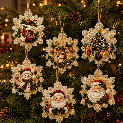 🎄Christmas DIY Diamond Painting Ornaments Kit (6 PCS)🎅