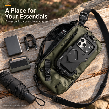 🎒Urban Transit Gear Sling Bag | Expandable 2.5‑3.5L X‑Pac Water‑Rep,Modular Chest Bag for Commute & Outdoor🏕️