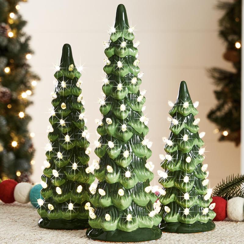 🔥Christmas Sale🎁Retro Hand-Painted Tabletop Christmas Trees🎄
