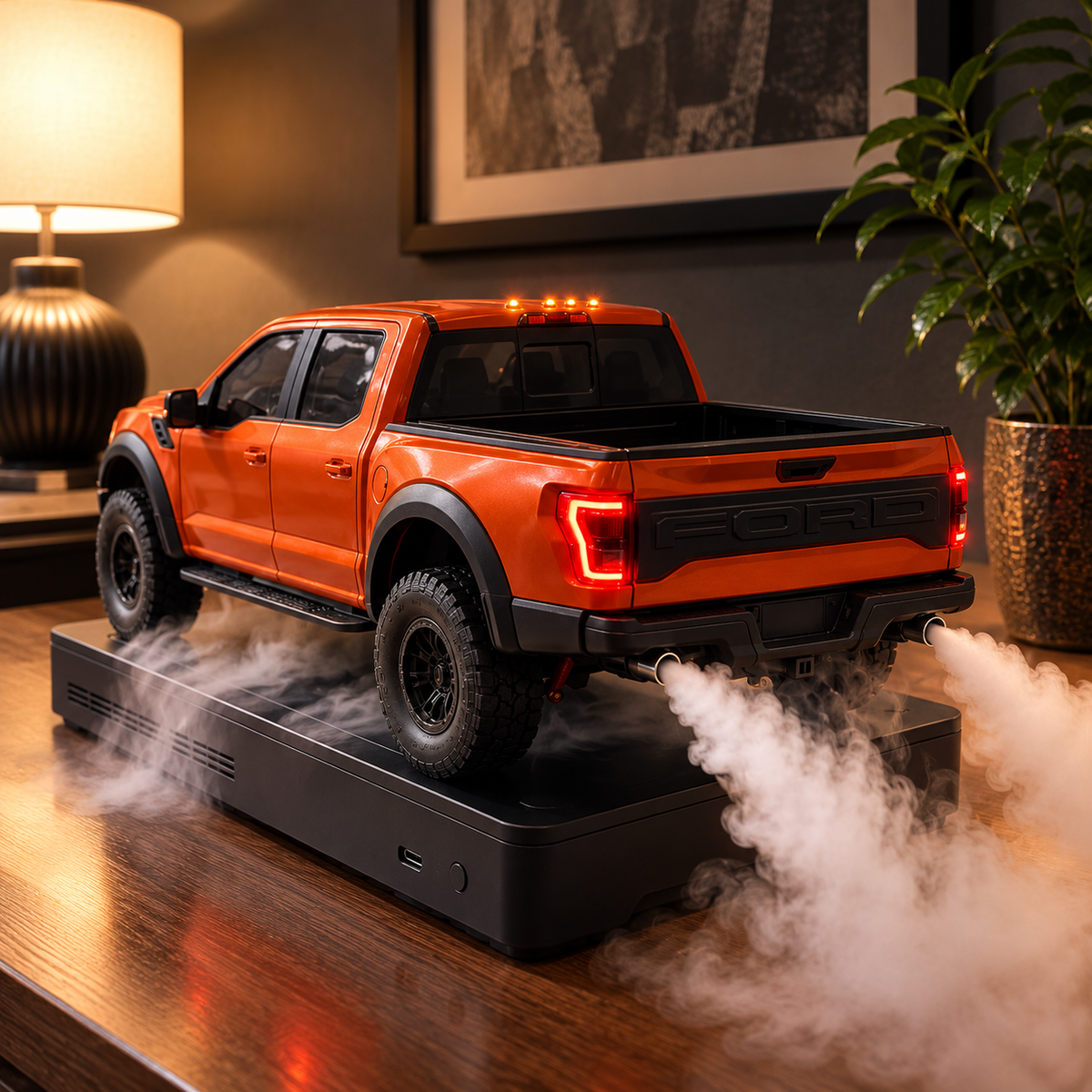 LED Pickup Truck Humidifier – Realistic Exhaust Mist, Raptor-Style Model & Cool Desk Decor