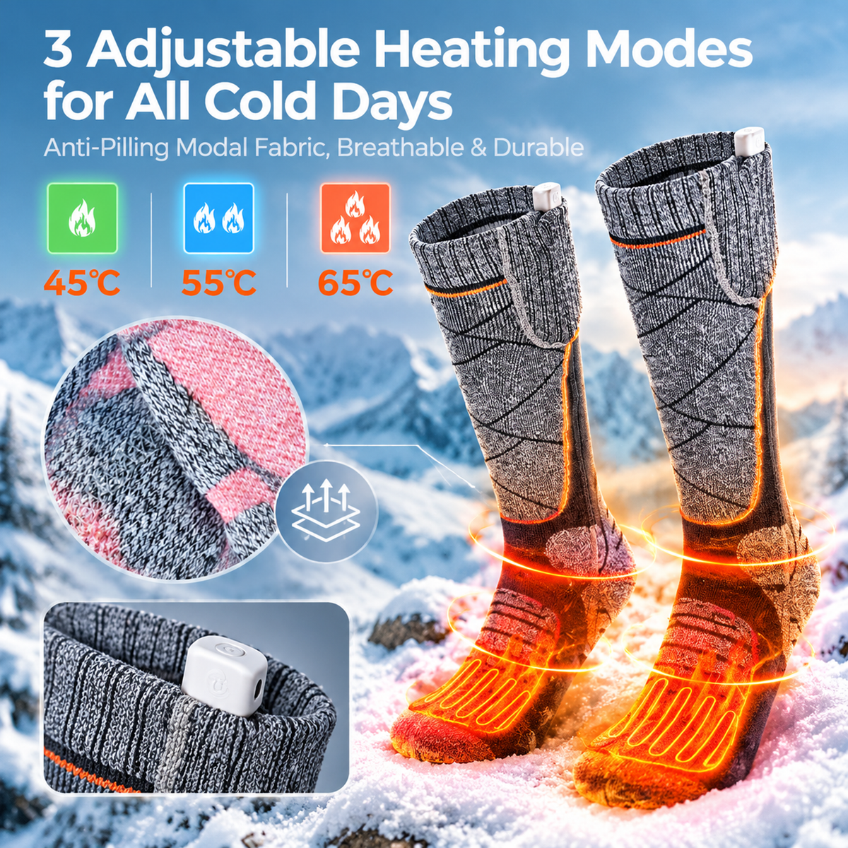 💥50% OFF 🧦Modal-Cotton Heated Thermal Socks