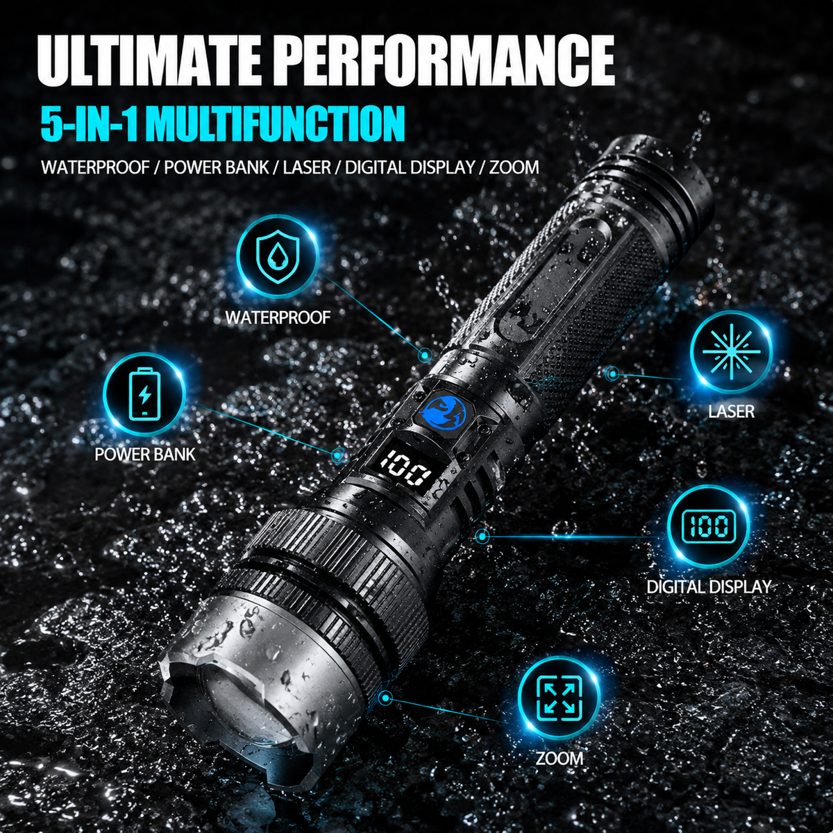 High-power flashlight