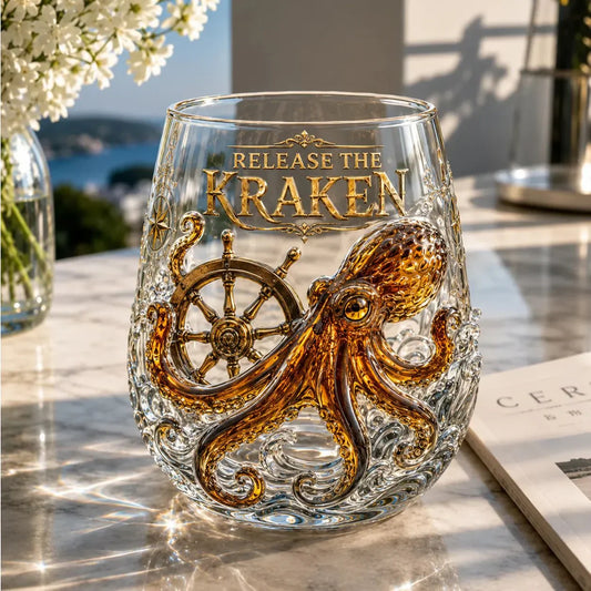 🌊 7-Piece Legendary Ocean Treasure Crystal Set for Whiskey Lovers & Home Bar Collectors ⚓✨
