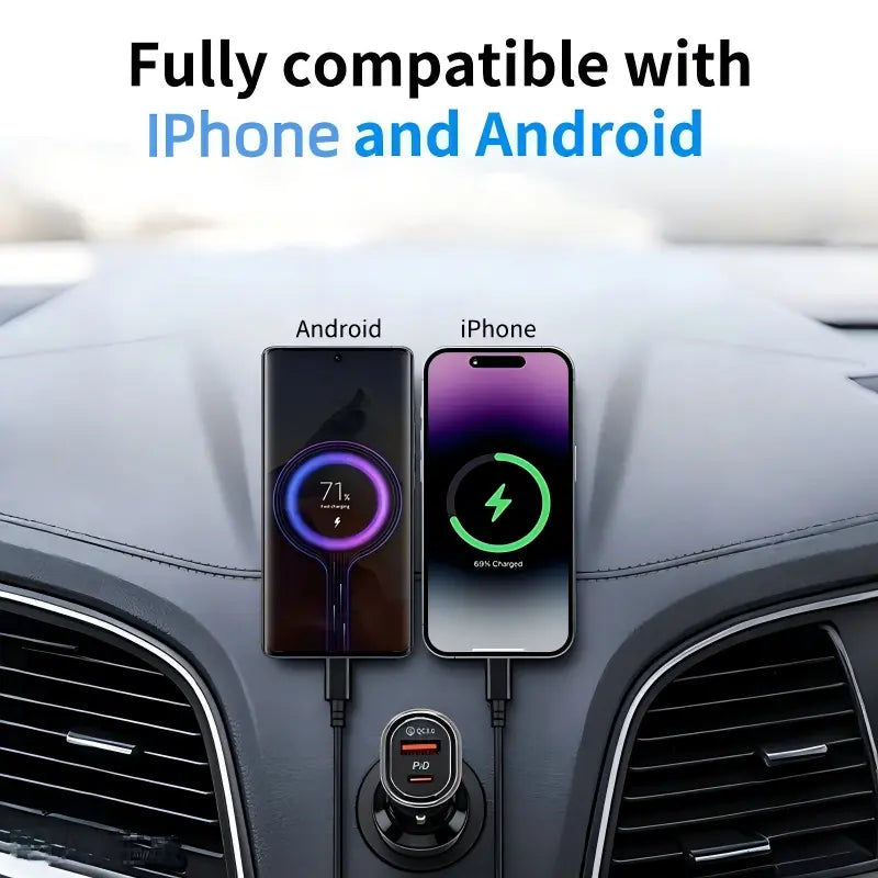 2-in-1 Compact Car Charger GPS Tracker Adapter