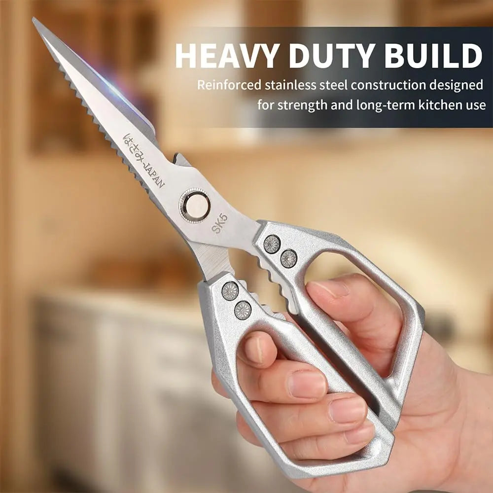 ✂️ Premium Japanese Steel Kitchen Shears 🧑‍🍳 Multi‑Purpose Heavy‑Duty Scissors For Meat, Fish & Fresh Herbs