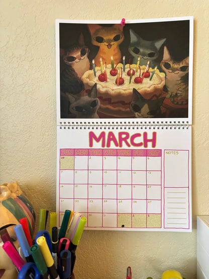 📆2027 Kelly Pringle Calendar【Calendar and sticker sheet】