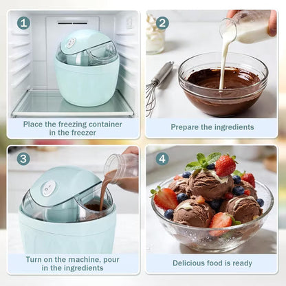 🎁Mini Homemade Ice Cream Maker 🍦 Personal Frozen Dessert Machine