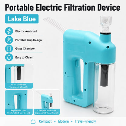 ⚡ LAST DAY 50% OFF – Portable Handheld Electric Filtration Device | Compact Glass Chamber Design with Electric-Assisted Operation & 6 Color Options ✨