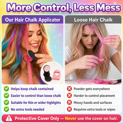 🔥🌈12-Color Temporary Hair Chalk Applicator Set