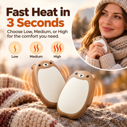 Hand Warmers Rechargeable - Cute Bear Design