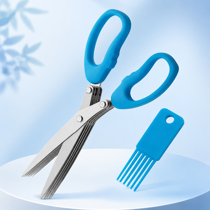 Kitchen-Grade Five-Layer Stainless Steel Multi-Functional Scallion Cutter