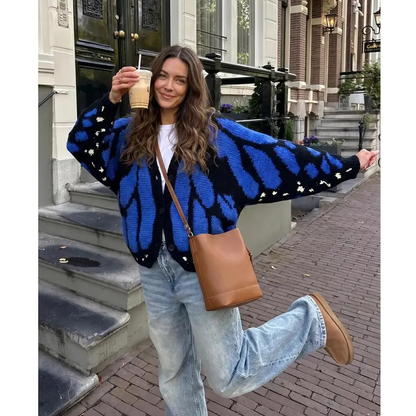 🔥 HOT SALE 49% OFF🔥Monarch Butterfly Cardigan – Handcrafted Statement Piece 🦋