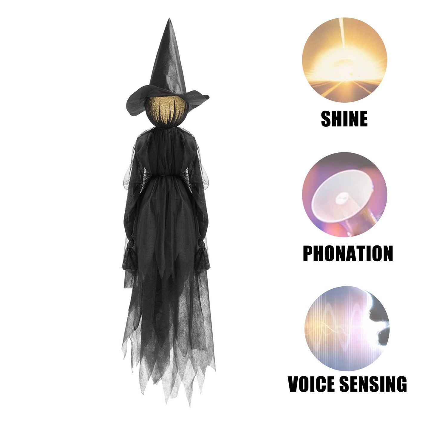 🎃HOT SALE ❤️‍🔥🧙‍♀️Lighted Halloween Witch Stake For Halloween Decoration🎃