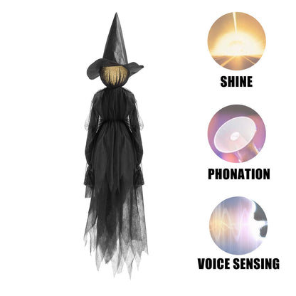 🎃HOT SALE ❤️‍🔥🧙‍♀️Lighted Halloween Witch Stake For Halloween Decoration🎃