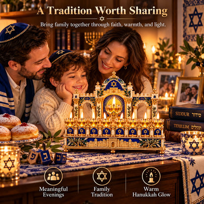 8-Night Hanukkah Oil Light Centerpiece