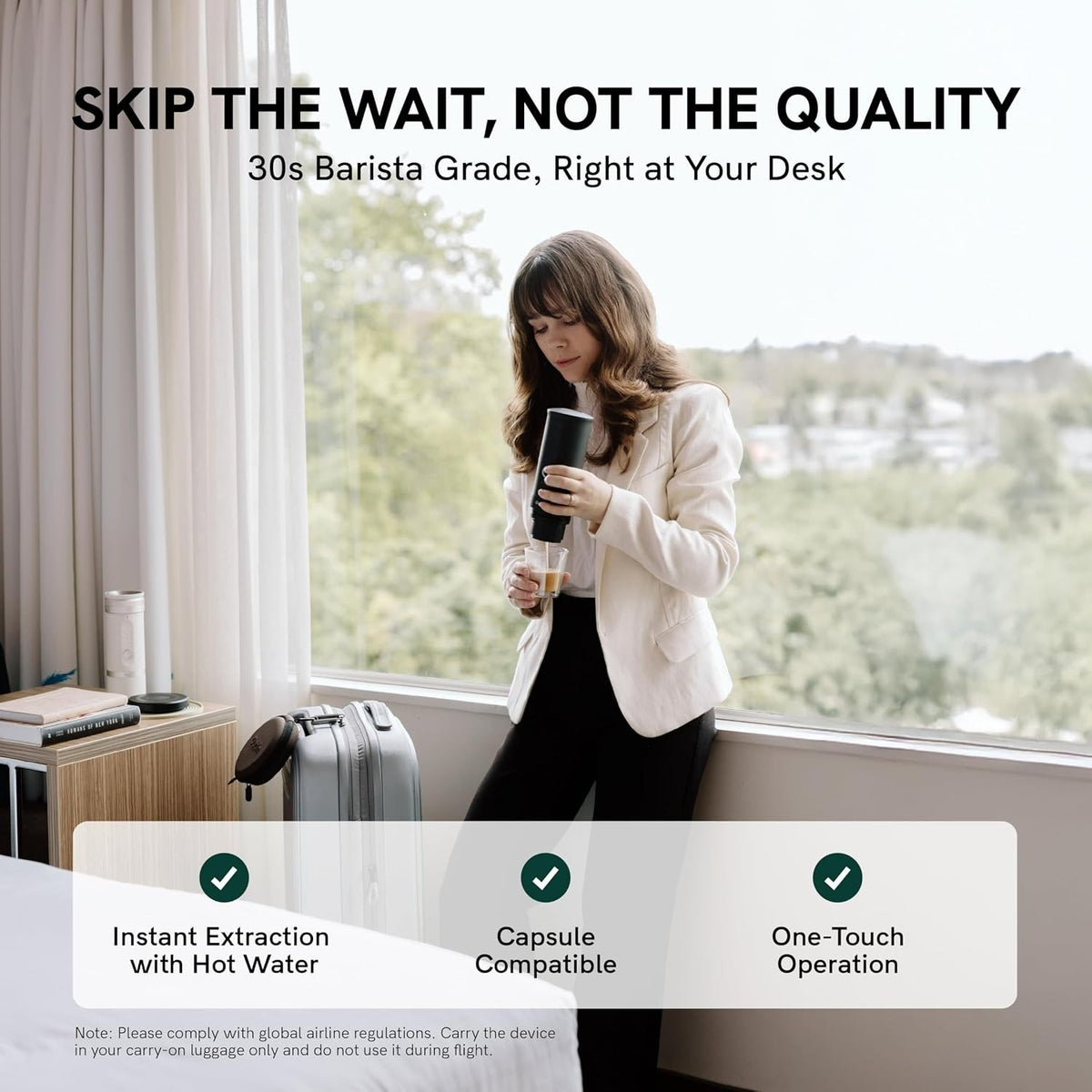 ☕ Portable Electric Espresso Machine – Self-Heating 3-in-1 Travel Coffee Maker