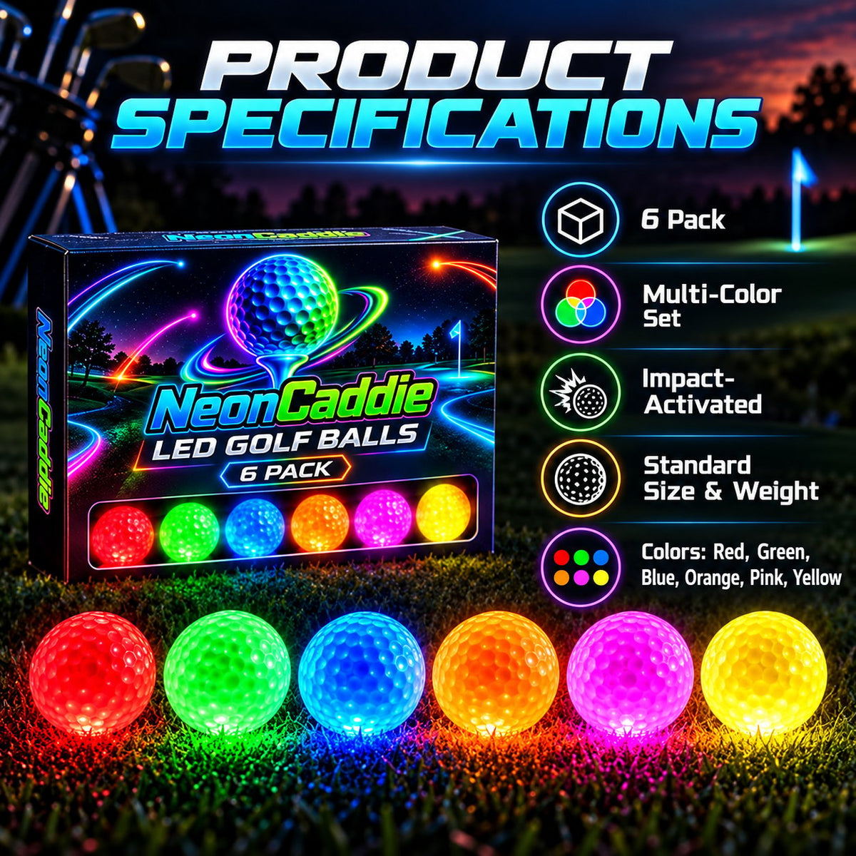 Glow-in-the-Dark LED Golf Balls | Night Play Innovation ⛳