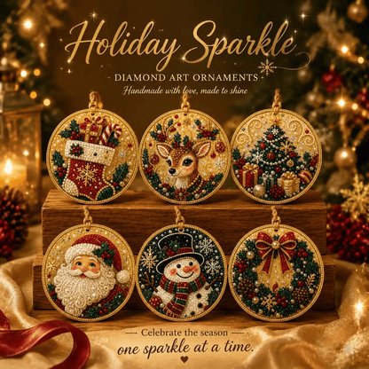 🎄Christmas DIY Diamond Painting Ornaments Kit (6 PCS)🎅