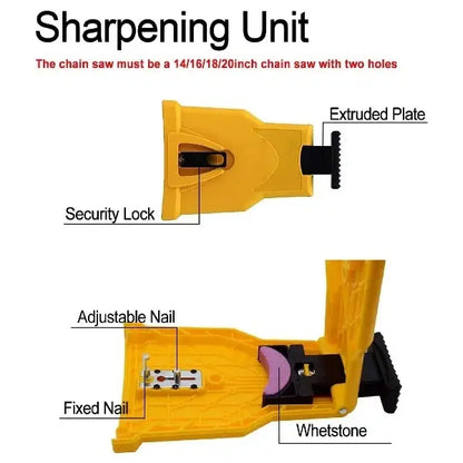 🔧🌲 Portable Chainsaw Chain Sharpener | Fast Bar-Mount Sharpening Tool for 14"–20" Chainsaws