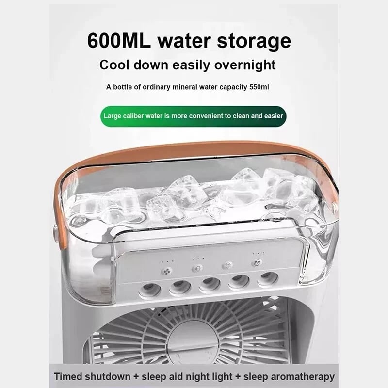 3-Speed Portable Misting Cooler Desk Fan