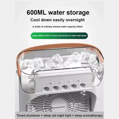 3-Speed Portable Misting Cooler Desk Fan