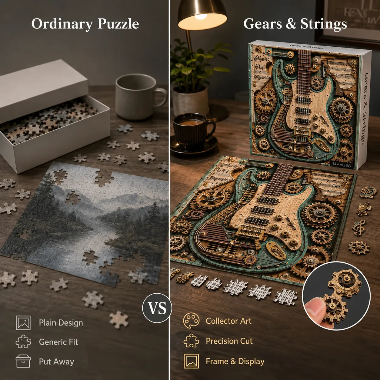 🔥LAST DAY 50% OFF 🧩Creative Steampunk Guitar 3D Puzzle