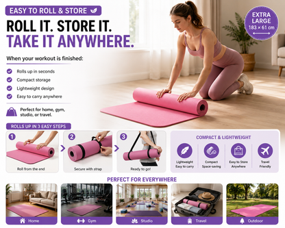 High-density, high-elasticity shock-absorbing and sound-insulating yoga mat