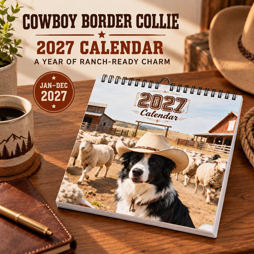 🐶 Cowboy Border Collie 2027 Calendar