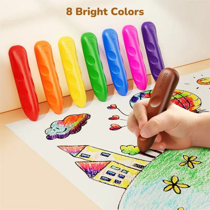 Toddler Friendly Washable Triangle Crayons | Home Art Activity