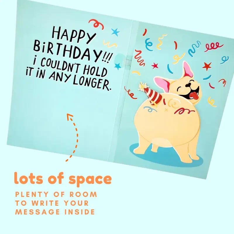 Farting Dog Birthday Card