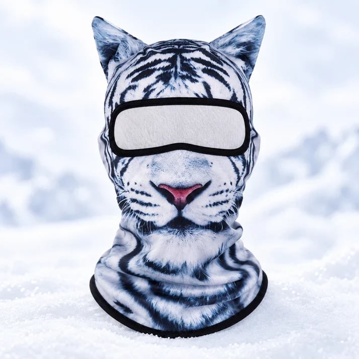 🐱✨3D Cat Ski Mask with Ears – 🤣Funny Windproof Balaclava for Skiing & Festivals