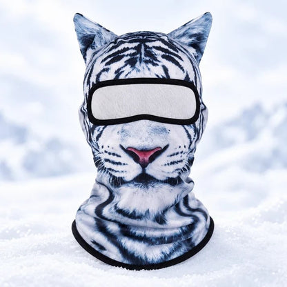 🐱✨3D Cat Ski Mask with Ears – 🤣Funny Windproof Balaclava for Skiing & Festivals