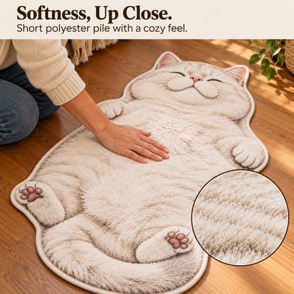 Chubby Tabby Cat Shaped Rug 🐱🤎