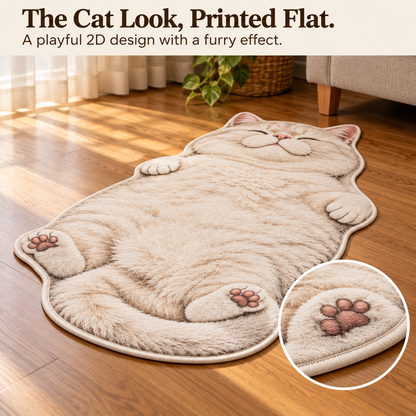 Chubby Tabby Cat Shaped Rug 🐱🤎